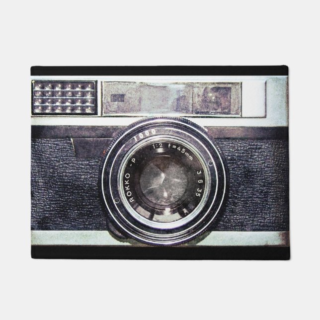 Alte schwarze Kamera Fußmatte (Vorderseite)