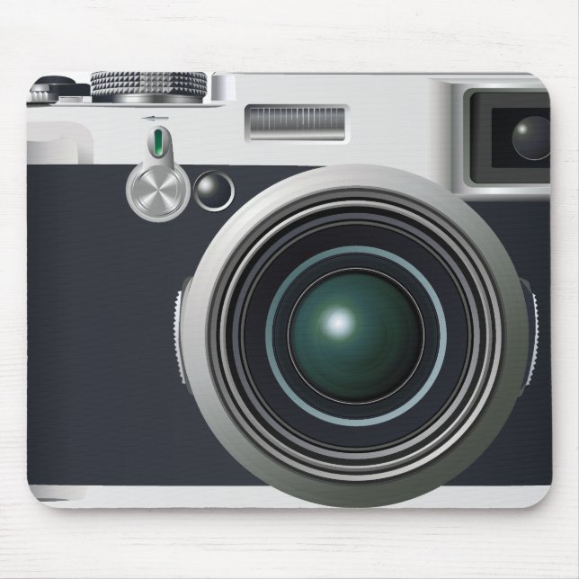 Alte schwarze Kamera Mousepad (Vorne)