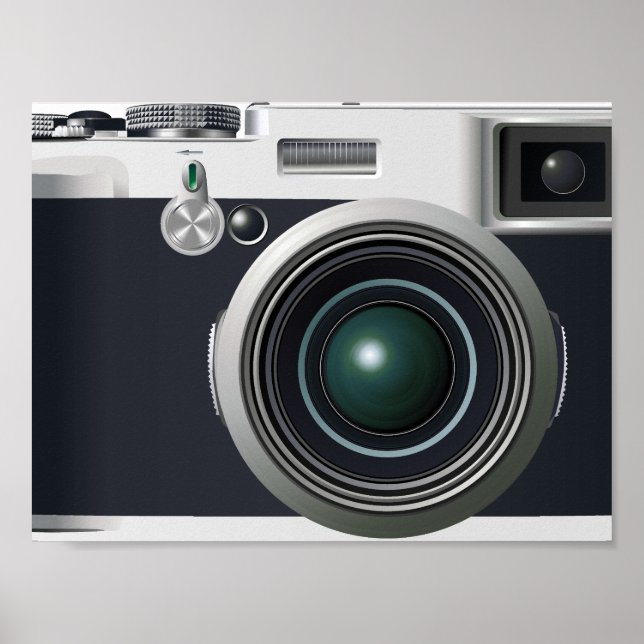 Alte schwarze Kamera Poster (Vorne)