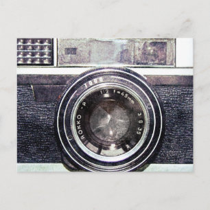 Alte schwarze Kamera Postkarte