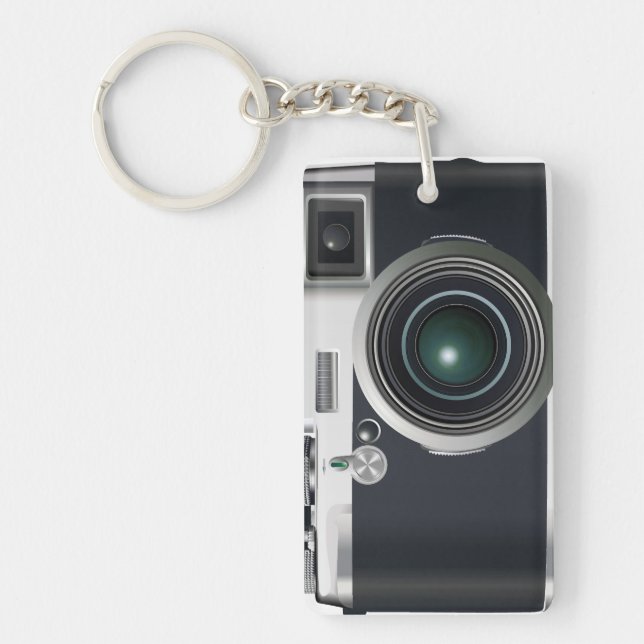 Alte schwarze Kamera Schlüsselanhänger (Vorderseite)