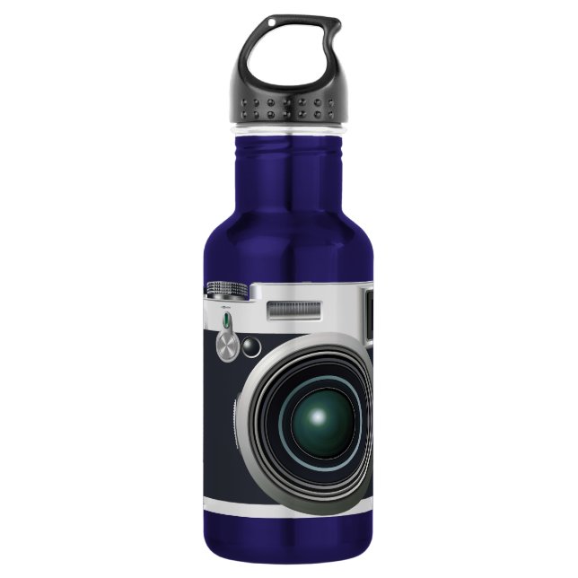 Alte Schwarze Kamera Trinkflasche (Vorderseite)