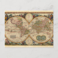 Alte, seltene und historische Weltkarte