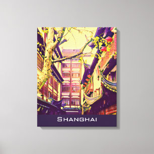 Alte Shanghai Jahrgang Reise Yu Yuan Garden Leinwanddruck