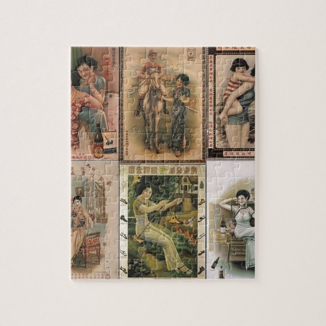 Alte Shanghai-Plakat-Frauen Puzzle (Vertikal)