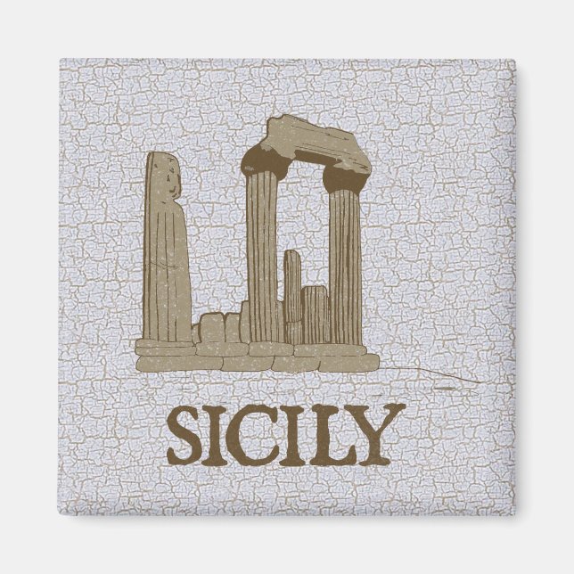 Alte Sicily Agrigento Ruins Magnet (Vorne)
