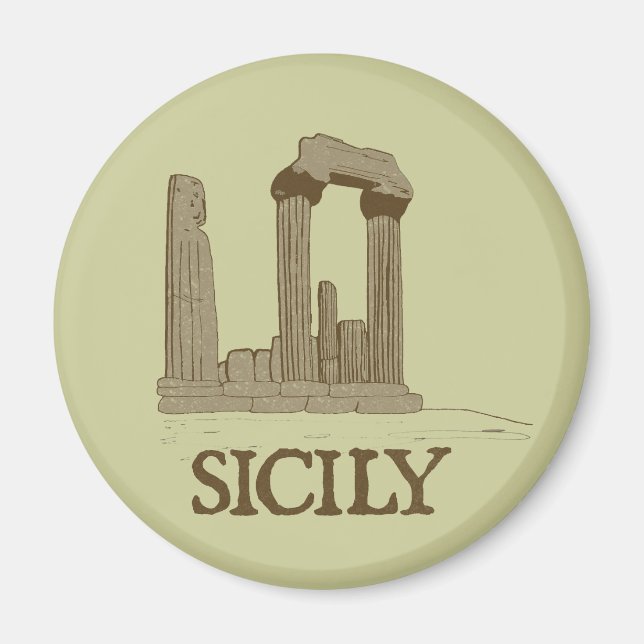 Alte Sicily Agrigento Ruins Magnet (Vorne)