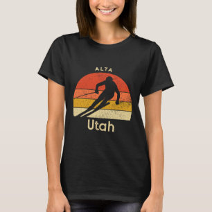 Alte Skier Alta Utah Gebirge T-Shirt