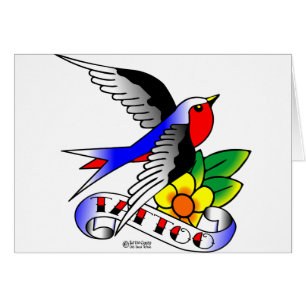 Alte Skool Tätowierungs-Schwalbe