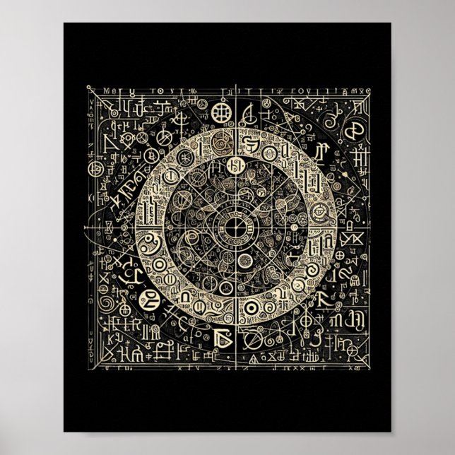 Alte Skriptsymbole Poster (Vorne)