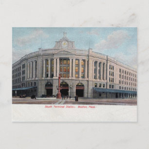 Alte South RR-Station Boston MA Postkarte