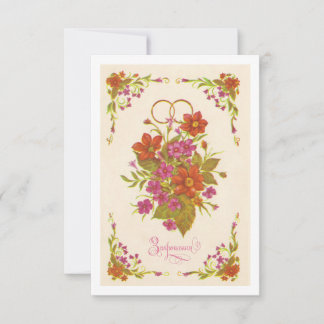 Alte sowjetische Einladung zur Hochzeit