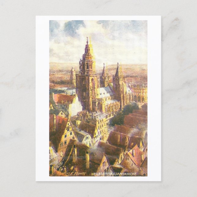 Alte St.-Kilian-Kirche, Heilbronn Postkarte (Vorderseite)