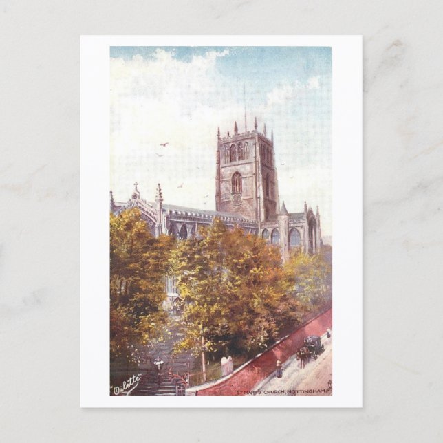 Alte St. Marienkirche, Nottingham Postkarte (Vorderseite)