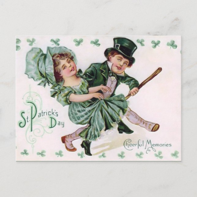 Alte St. Patrick's Day Postkarte (Vorderseite)