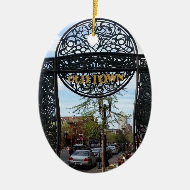 Alte Stadt Chicago Keramikornament (Vorne)