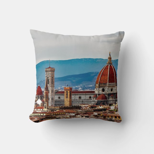 Alte Stadt Florenz, Italien-Skyline Kissen (Vorderseite)
