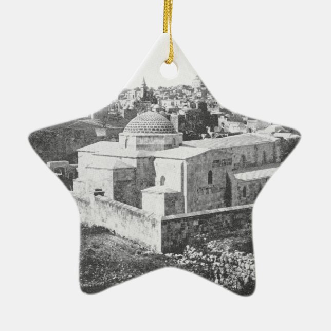Alte Stadt von Jerusalem, CA 1890 Keramik Ornament (Hinten)