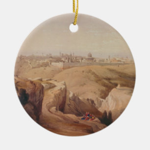 Alte Stadt von Jerusalem vom Ölberg Keramik Ornament