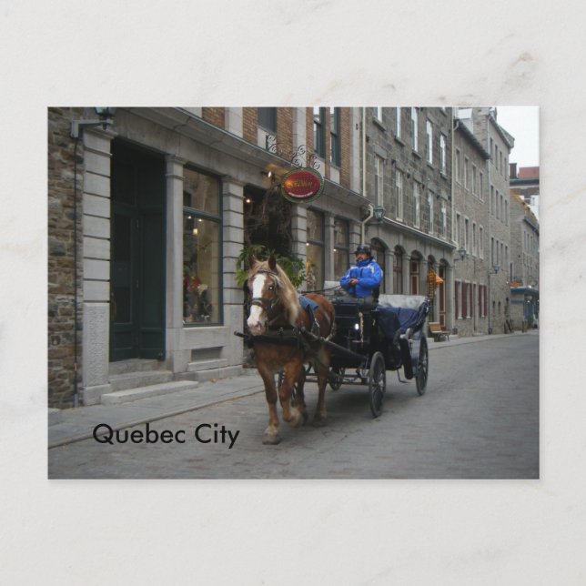 Alte Stadtbesichtigung von Quebec Postkarte (Vorderseite)
