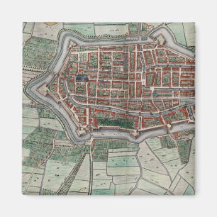 Alte Stadtkarte von Alkmaar Magnet