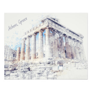 Alte Stätten Parthenon in Athen, Griechenland Fotodruck
