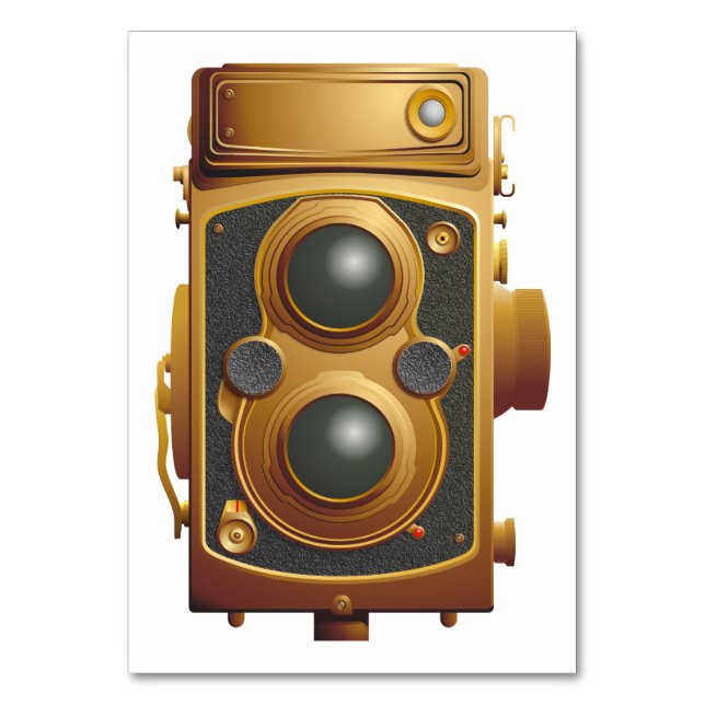 Alte Steampunk-Kamera Tischnummer (Vorderseite)