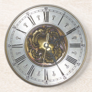 Alte Steampunk-Uhr-Design-Accessoires, vintage Sandstein Untersetzer