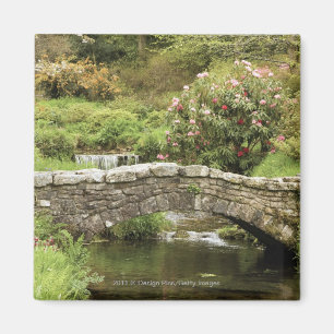 Alte Steinbrücke über einem Strom in Dartmoor Pa Magnet