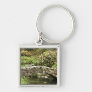 Alte Steinbrücke über einem Strom in Dartmoor Pa Schlüsselanhänger