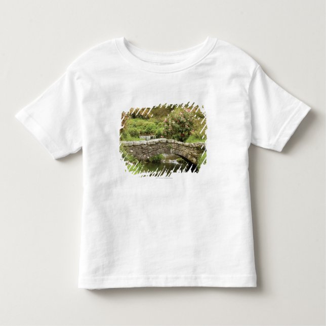Alte Steinbrücke über einem Strom in Dartmoor Park Kleinkind T-shirt (Vorderseite)