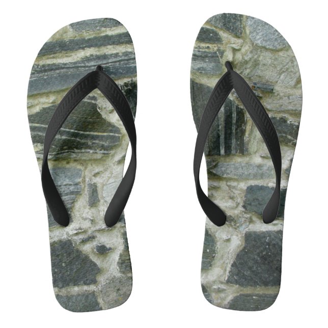 Alte Steinmauer Flip Flops (Fußbett)