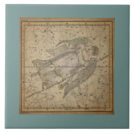 Alte Sternkarte Jungfrau des Mondes Fliese