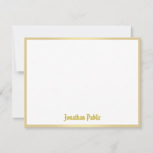 Alte Stilkalligraphie-Skriptvorlage Gold-Text Mitteilungskarte