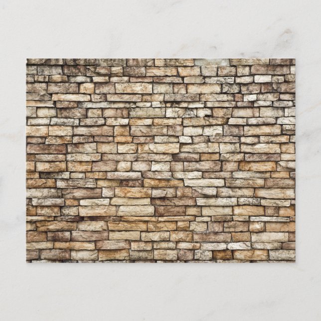 Alte Stone Brick Wall Textur Postkarte (Vorderseite)