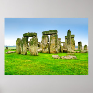Alte Stonehenge Stehend Stones im Sommer Kunst Poster