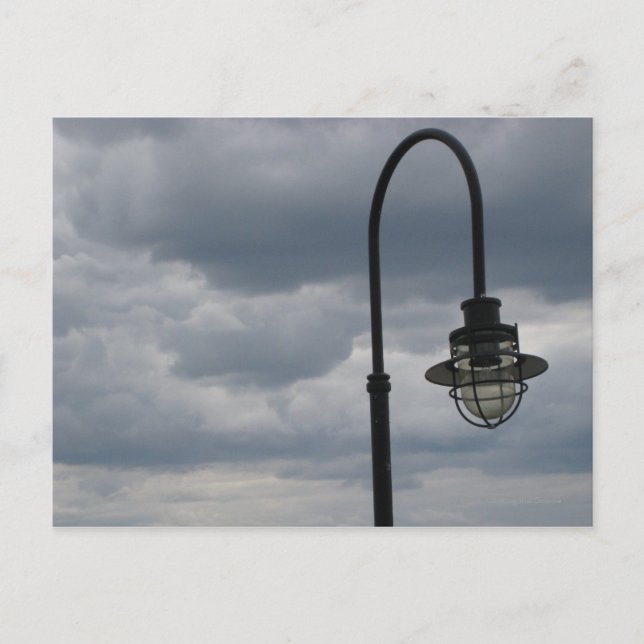 Alte Straßenlaterne Postkarte (Vorderseite)