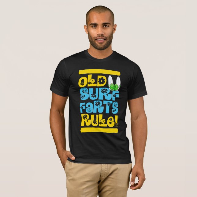 Alte Surfer (männlich) T-Shirt (Vorne ganz)