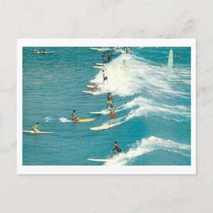 Alte Surfszene, Florida, 1960er Jahre Postkarte