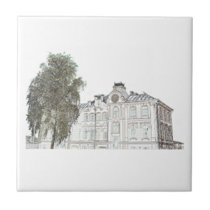 Alte Synagoge-Architekturskizze Fliese