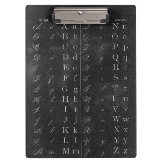 Alte Tafel-Alphabet-Klemmbrett Klemmbrett