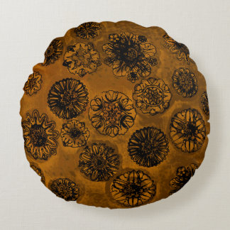 Alte Tagesmuster Rundes Kissen