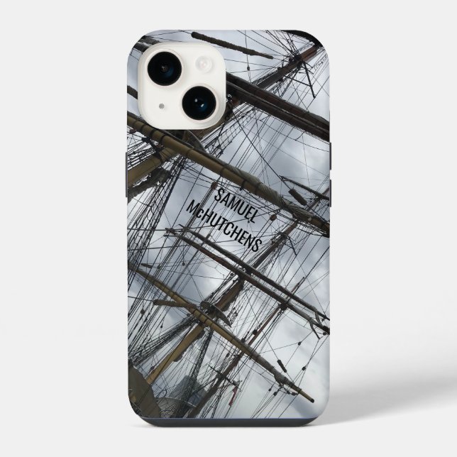 Alte Takelage eines Segelschiffs iPhone Hülle (Rückseite)