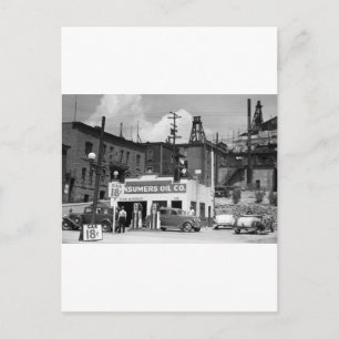 Alte Tankstelle, 1930er Jahre Postkarte