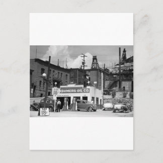 Alte Tankstelle, 1930er Jahre Postkarte