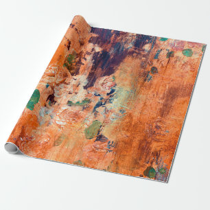 Alte Tapete mit Blumenbezug im Hintergrund mit Vig Geschenkpapier