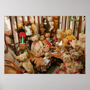 Alte Teddybären-Sammlung Poster