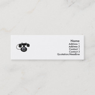 Alte Telefon-Visitenkarte Mini Visitenkarte