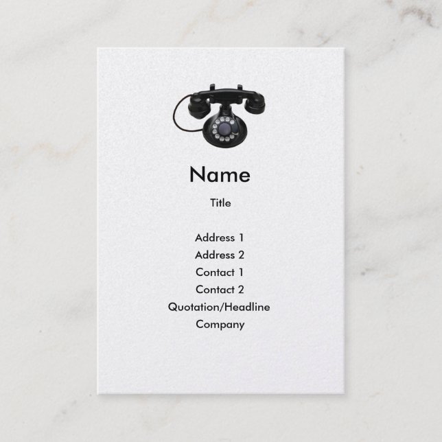 Alte Telefon-Visitenkarte Visitenkarte (Vorderseite)