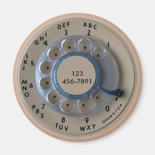 Alte Telefonwählvorrichtung, Nummer hinzufügen Magnet